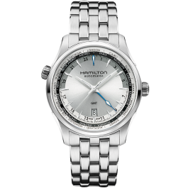 Jazzmaster Automatic Watch GMT - Silver Dial - Hamilton Watch