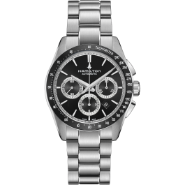 超激得国産ハミルトン ジャズマスター クロノ 自動巻き メンズ 腕時計 H32596151 シルバー シルバー その他