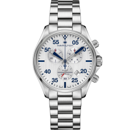 Khaki Aviation Chrono Quartz - Dial color:Silver - Hamilton Watch