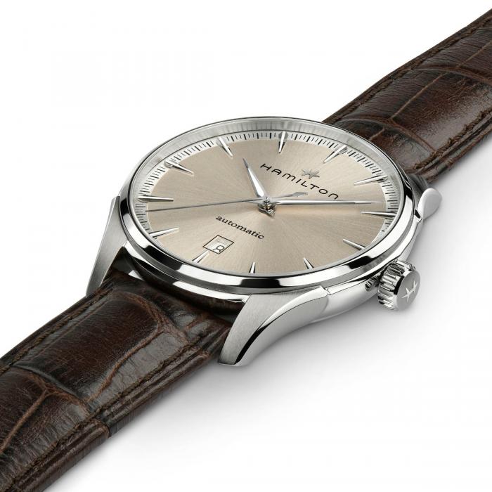 Jazzmaster Auto 40mm - Stainless steel / Light brown dial