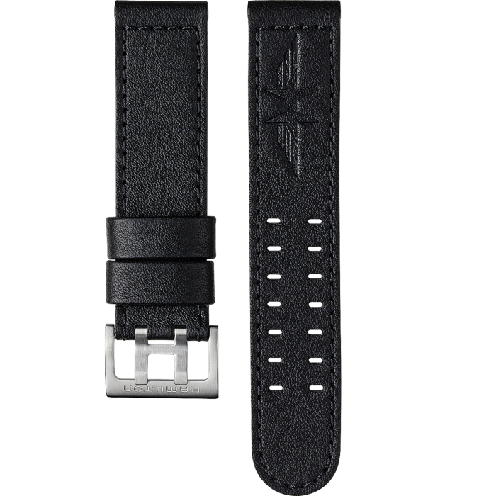 Khaki Aviation BLACK STRAP 22MM - Strap color:Black - H6007671051 ...