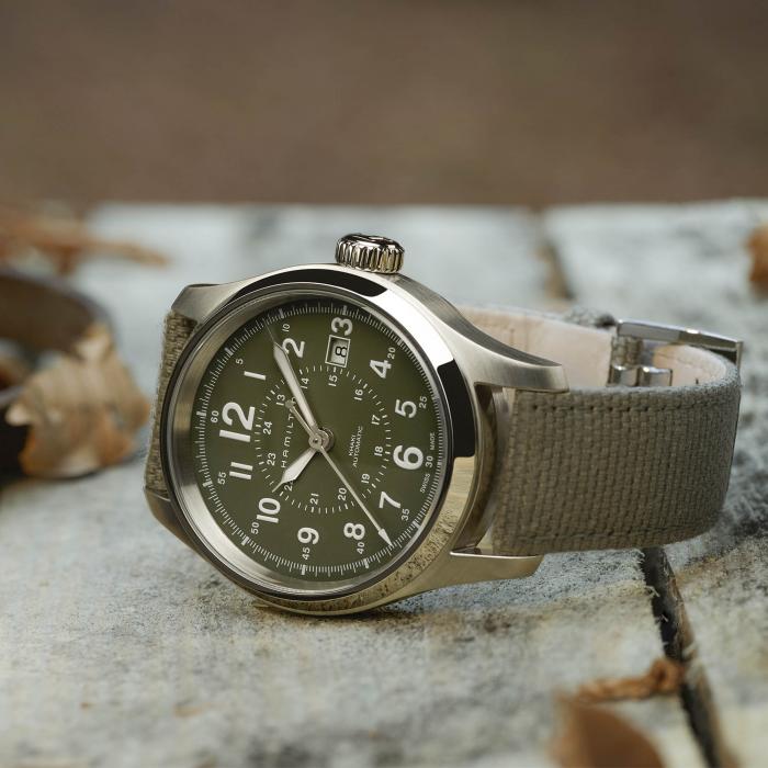 Khaki Field Automatic Watch - Green Dial - H70595963 | Hamilton Watch