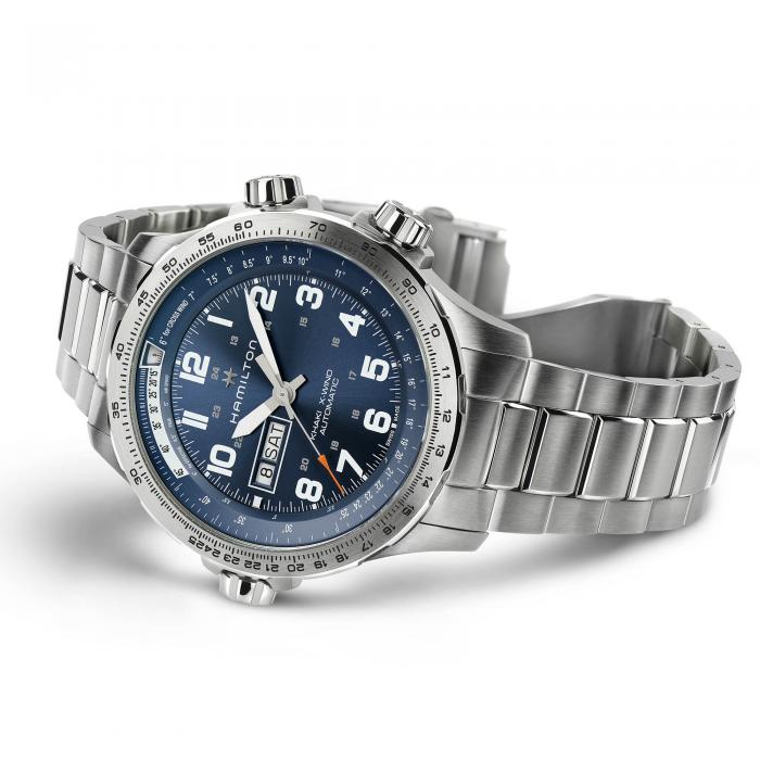 Khaki Aviation X-Wind Day Date Auto - Dial color:Blue - H77765141 