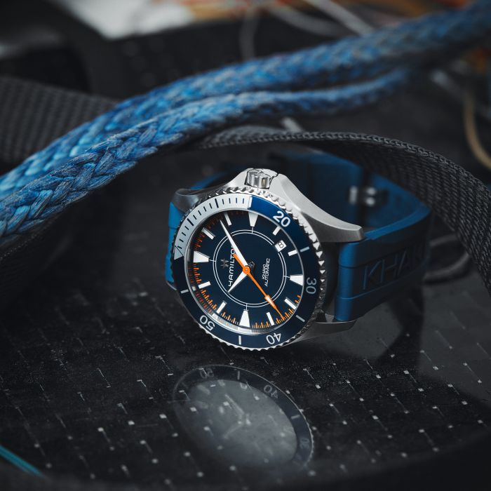 Khaki Navy Scuba Syroco - Blue dial - blue rubber strap 