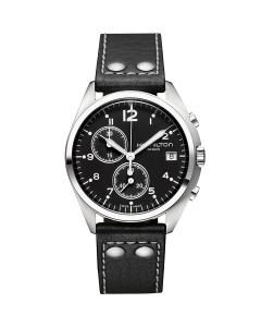 Khaki Aviation Pilot Pioneer - Black dial - Brown leather strap ...