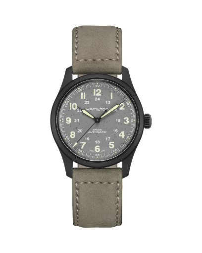 Khaki Field Titanium Auto - Dial color:Green - H70545560 | Hamilton Watch