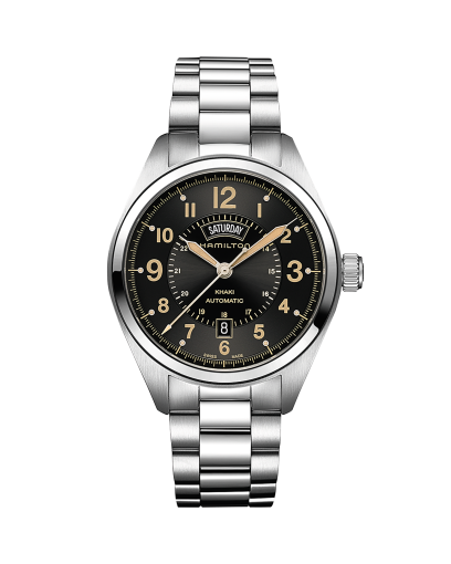 Hamilton khaki field automatic black dial men's watch h70555533 sale