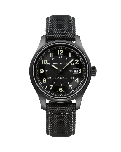 Khaki Field Quartz Dial color Black H68401735 Hamilton Watch