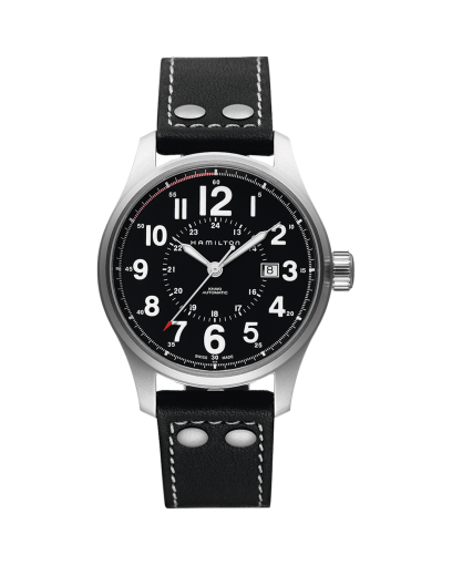 カーキ フィールド Officer Auto - ダイヤルカラー:ブラック - H70655733 | Hamilton Watch
