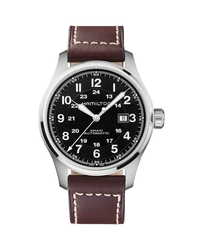 Khaki Field Auto Dial color Black H70455533 Hamilton Watch