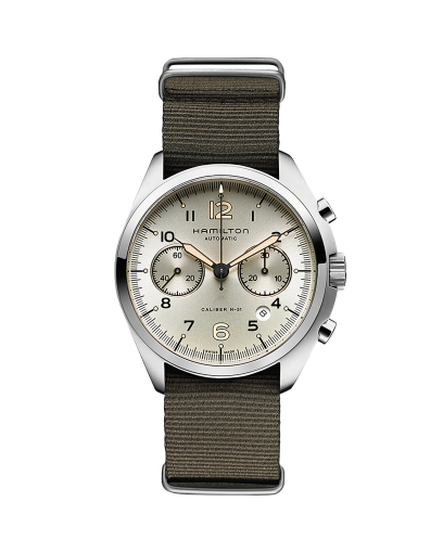 Khaki Aviation Khaki Pilot Pioneer Auto Chrono - Dial color:Beige -  H76416155 | Hamilton Watch