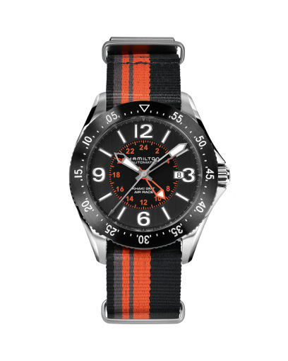 カーキ アビエーション Khaki Pilot GMT Auto - ダイヤルカラー:ブラック - H76755135 | Hamilton Watch