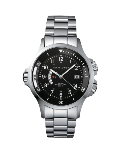 カーキ ネイビー GMT Auto - ダイヤルカラー:ブラック - H77615333 | Hamilton Watch