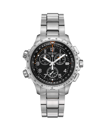 Khaki Aviation X-Wind GMT Chrono Quartz - Dial color:Black - H77912335 |  Hamilton Watch