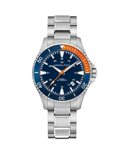 Khaki Navy Scuba Auto KLEUR WIJZERPLAAT Blauw H82345141 Hamilton Watch