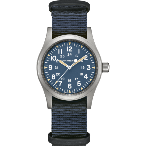 Hamilton Khaki Field Mechanical In Blue