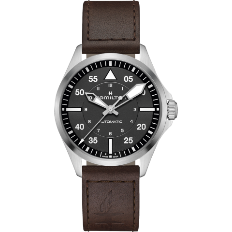 Hamilton Khaki Aviation Pilot Auto 39mm In Brown