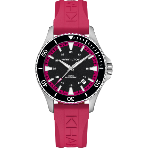 Hamilton Khaki Navy Scuba Auto In Red