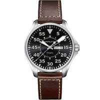 カーキ アビエーション Pilot Day Date Quartz - ダイヤルカラー:ブラック - H64611135 | Hamilton  Watch