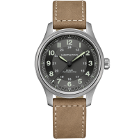 Khaki Field Titanium Auto - Dial color:Green - H70545560 | Hamilton Watch