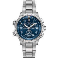 Khaki Aviation X Wind GMT Chrono Quartz Dial color Blue H77922541 Hamilton Watch