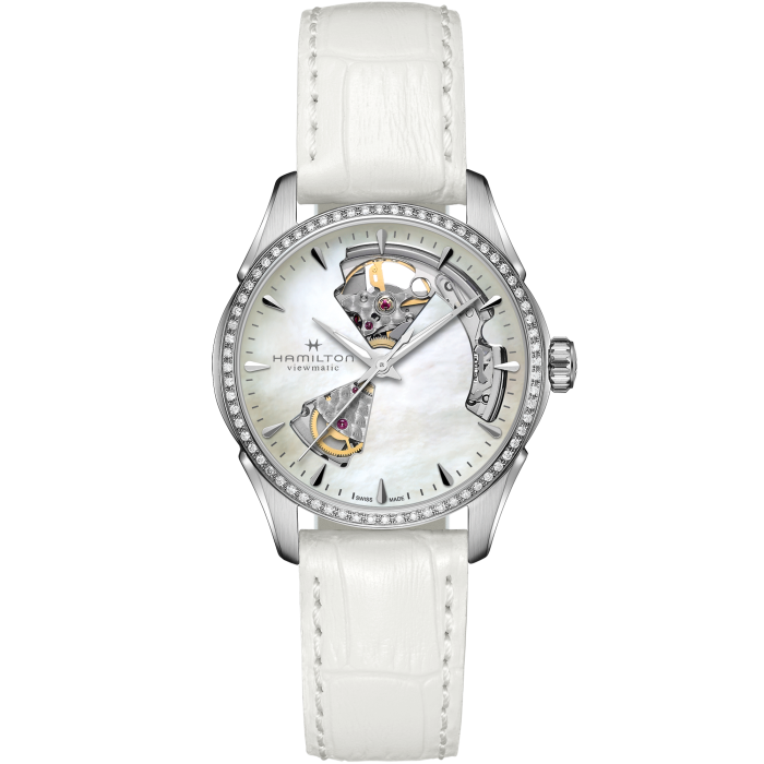 ジャズマスター Open Heart Lady Auto 36MM Diamonds | Hamilton Watch - H32205890 |  Hamilton Watch