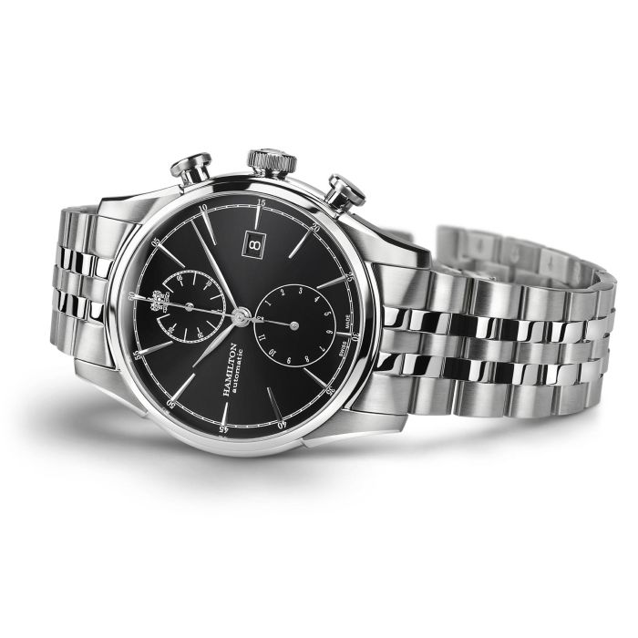 American Classic Spirit of Liberty Auto Chrono KLEUR WIJZERPLAAT Zwart H32416131 Hamilton Watch