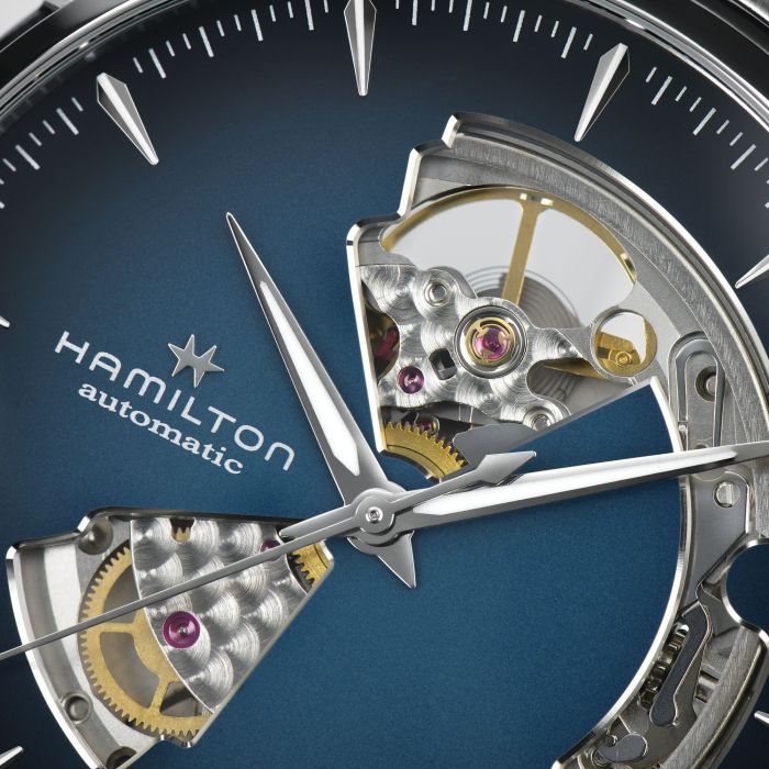 Jazzmaster Open Heart Auto - Dial color:Blue - H32675140 | Hamilton Watch