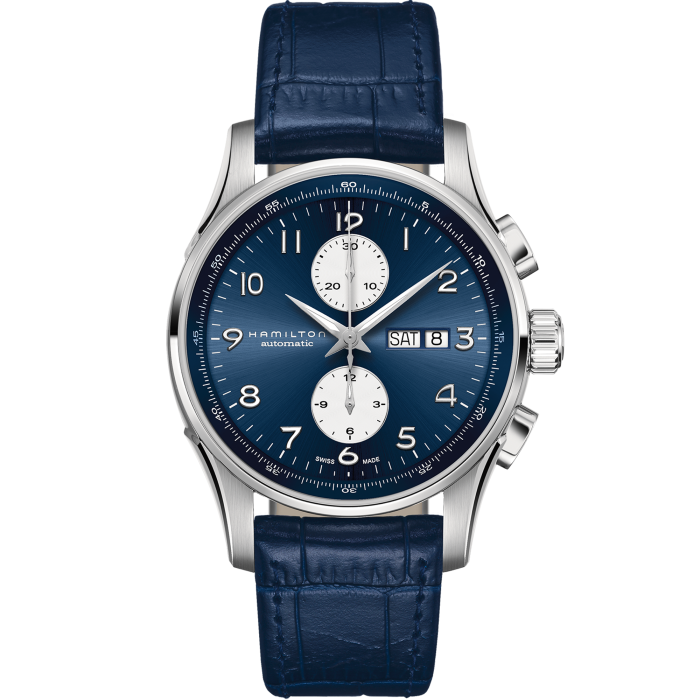 Jazzmaster Maestro Auto Chrono - Farbe des Zifferblatts:Blau - H32766643 |  Hamilton Watch