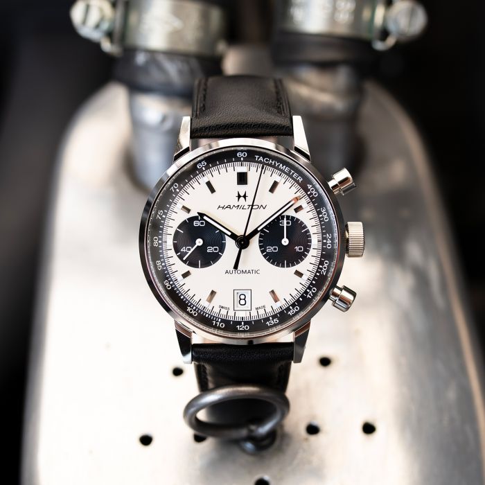 American Classic Intra-Matic Auto Chrono - Dial color:White - H38416711 |  Hamilton Watch