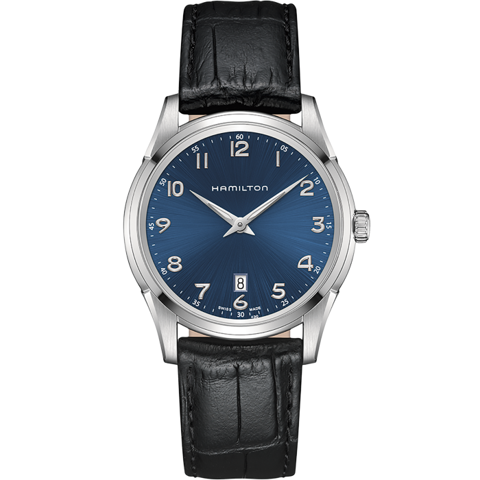 Jazzmaster Thinline Quartz - Dial color:Blue - H38511743 | Hamilton Watch