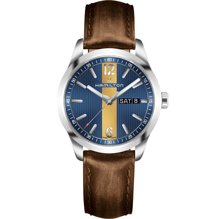 Broadway Day Date Quartz - Dial color:Blue - H43311541 | Hamilton Watch