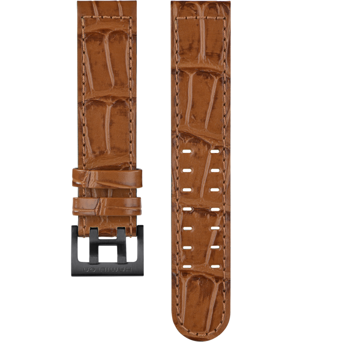 Khaki Aviation BROWN STRAP 20mm Strap color Brown H6007661101 Hamilton Watch