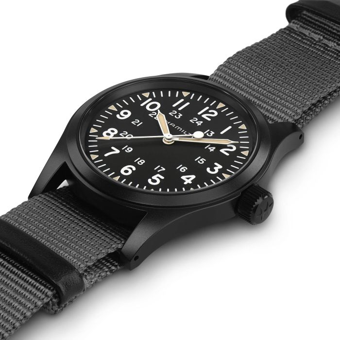 Khaki Field Mechanical - Dial color:Black - H69409930 | Hamilton Watch