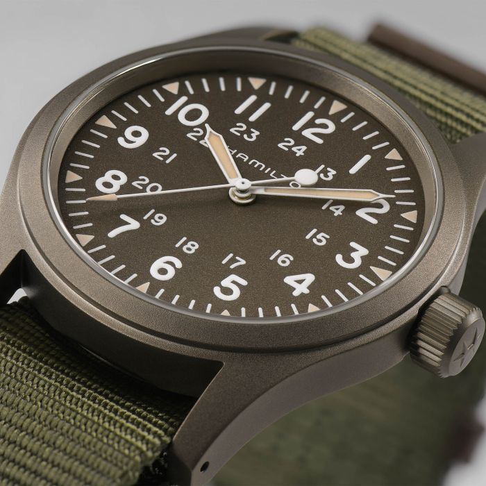 Khaki Field Mechanical - Dial color:Green - H69449961 | Hamilton Watch