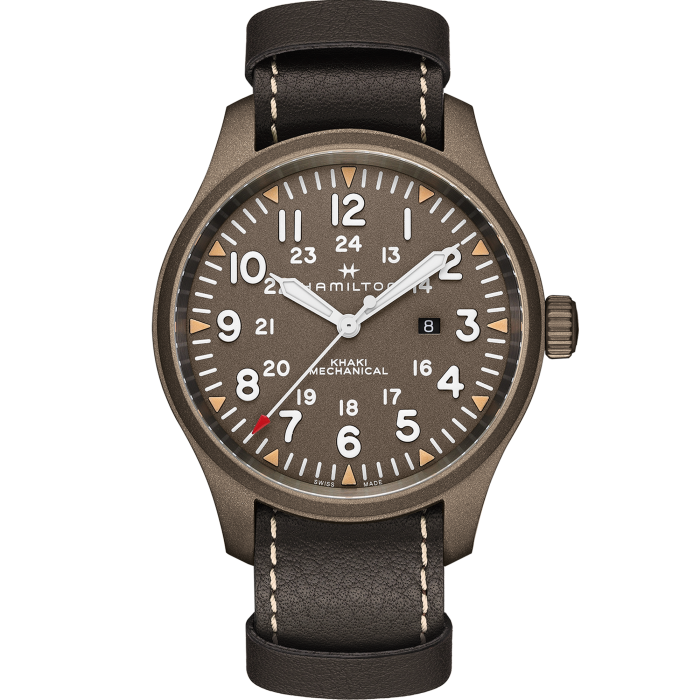 Khaki Field Mechanical - Dial color:Green - H69829560 | Hamilton Watch