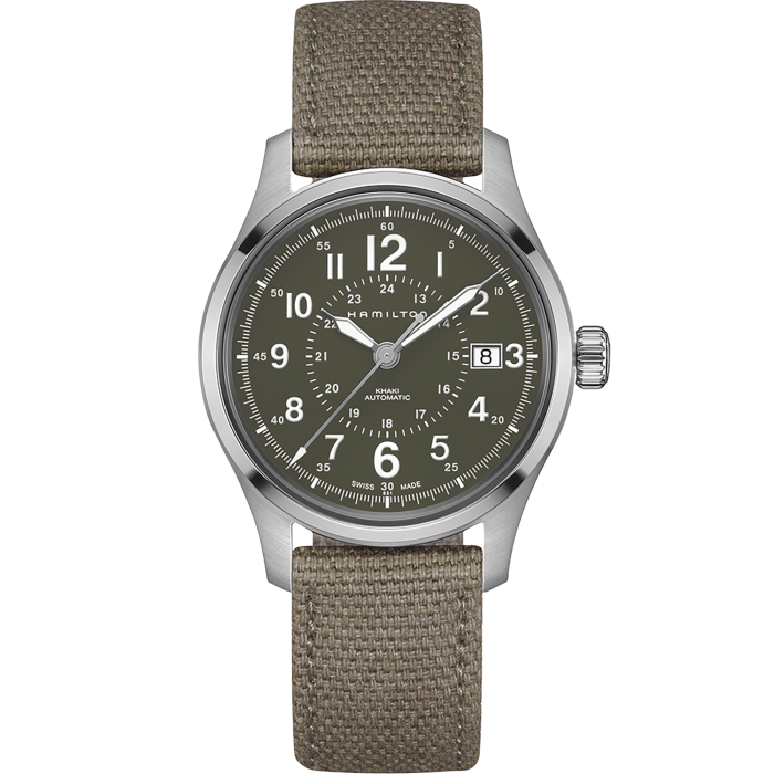 Khaki Field Auto - Dial color:Green - H70595963 | Hamilton Watch