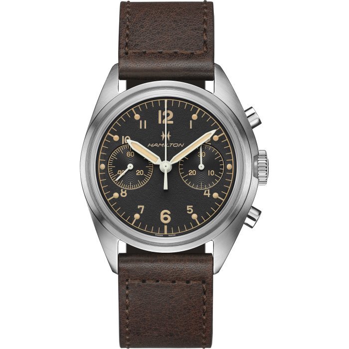 Khaki Aviation Pilot Pioneer Mechanical Chrono - Colore quadrante:Nero -  H76409530 | Hamilton Watch