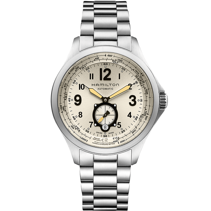 カーキ アビエーション Khaki QNE Auto - ダイヤルカラー:ベージュ - H76655123 | Hamilton Watch