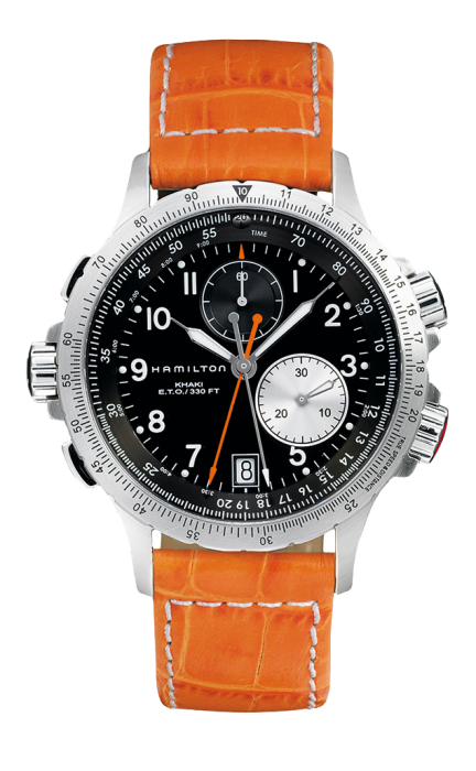 カーキ アビエーション ETO Chrono Quartz - ダイヤルカラー:ブラック - H77612933 | Hamilton Watch