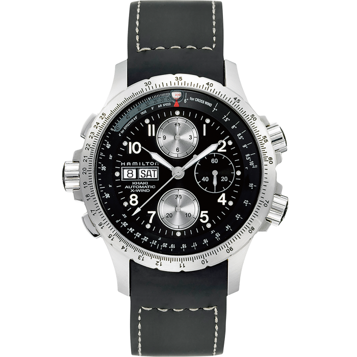 Khaki Aviation X-Wind Auto Chrono - Dial color:Black - H77616333 ...