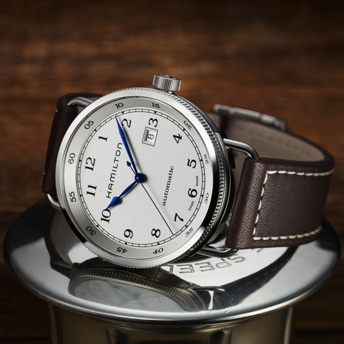 Khaki Navy Pioneer Auto - Dial color:Silver - H77715553 | Hamilton Watch