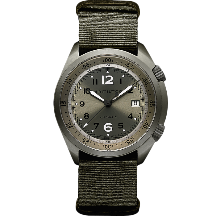 Khaki Aviation Pilot Pioneer Aluminium Dial color Green H80405865 Hamilton Watch