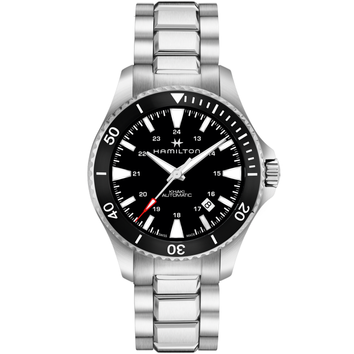 カーキ ネイビー Scuba Auto - ダイヤルカラー:ブラック - H82335131 | Hamilton Watch