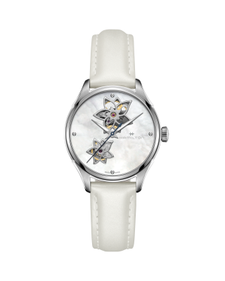 Jazzmaster Automatic Watch Viewmatic Skeleton Lady - White Dial