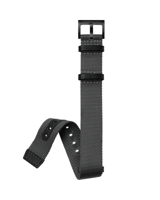 Black x Khaki Rugged Nylon Military Watch Strap