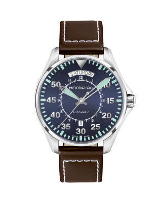 Khaki aviation pilot day date clearance quartz