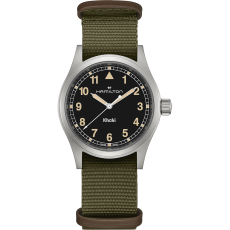 Khaki Field Officer Mechanical Dial color Black H69619533 Hamilton Watch