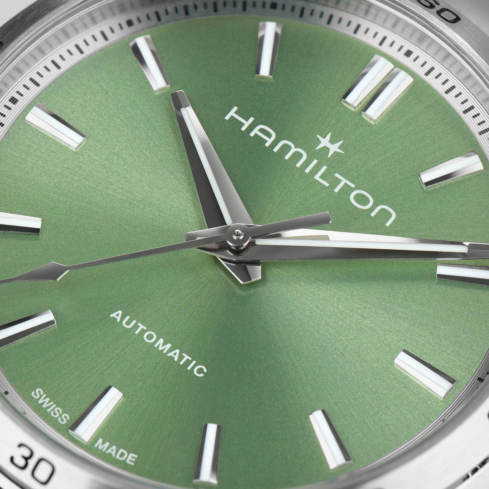 Jazzmaster Performer Auto - Dial color:Green - H36105160 | Hamilton Watch
