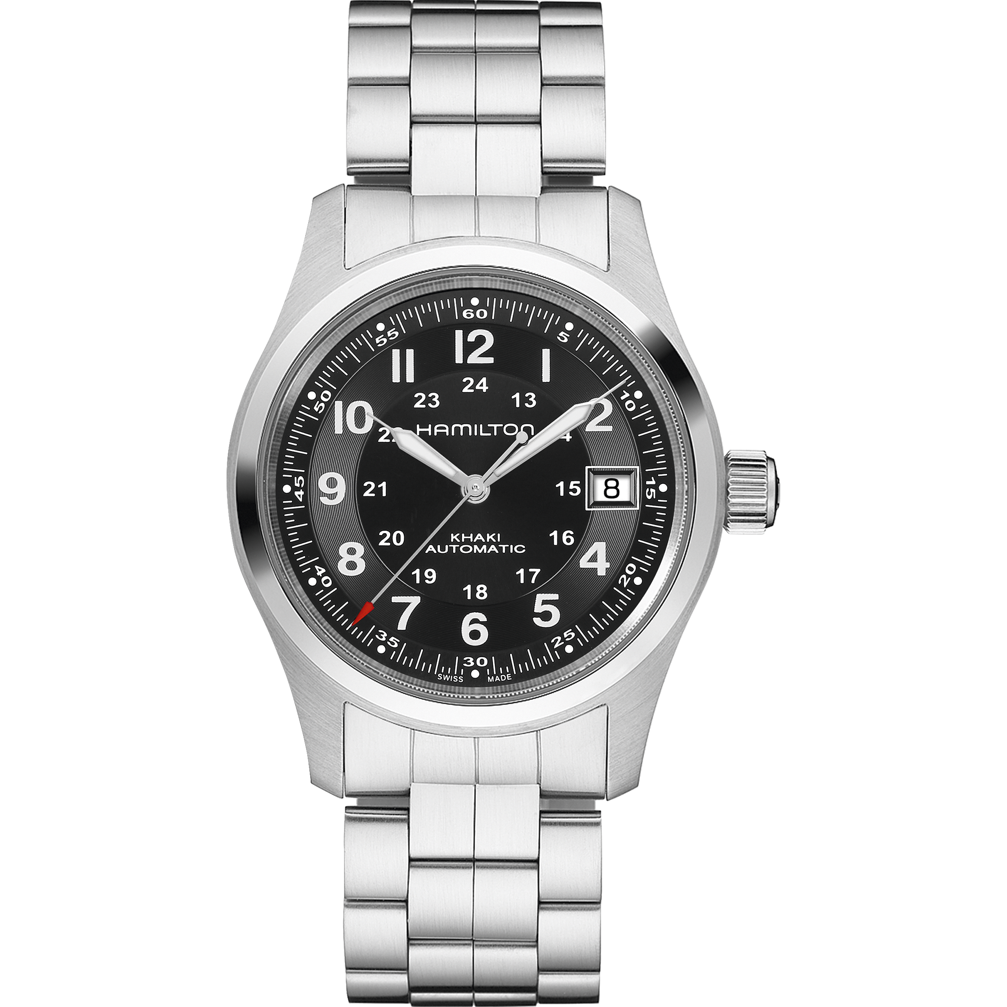 セール格安101523875 ハミルトン HAMILTON カーキ フィールド メカニカル 時計 腕時計 メンズ 手巻 ブラックPVD NATOベルト グレー 黒 H694090 未使用 カーキ